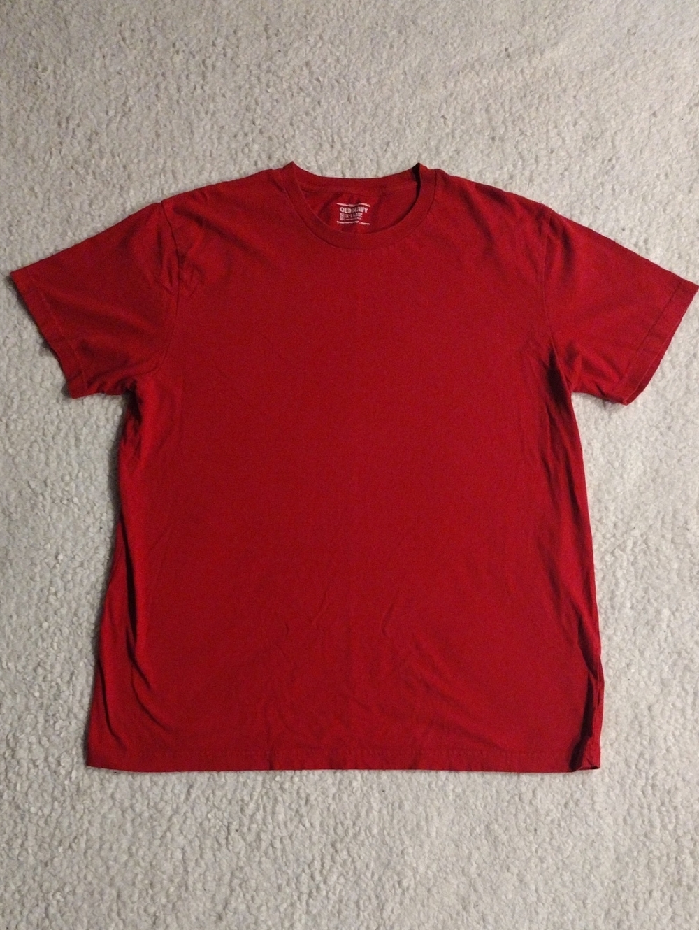 Old Navy Size XL Short Sleeve T-Shirt Tee Crew Red Solid Basic Essential